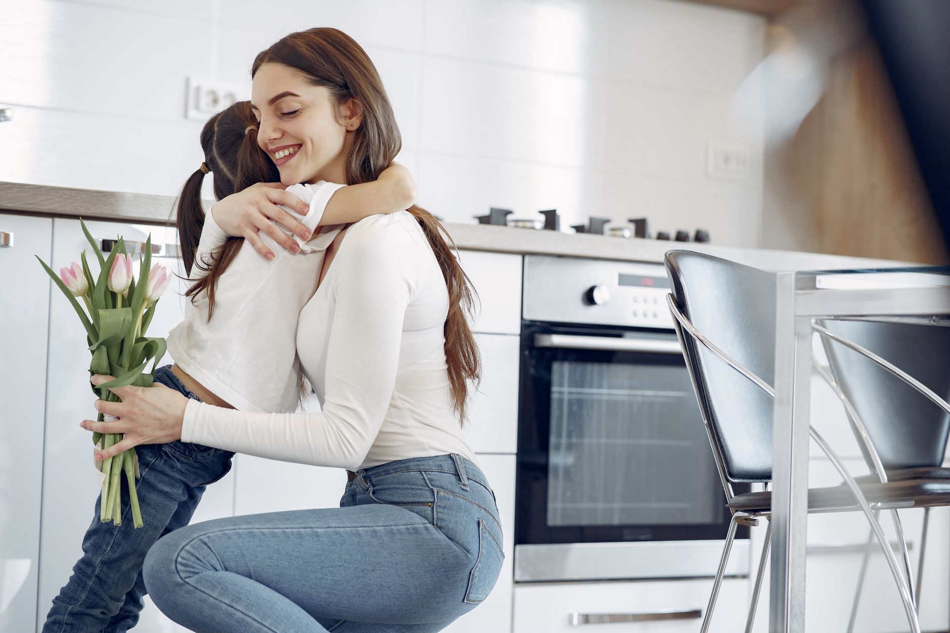 Mother and child interview