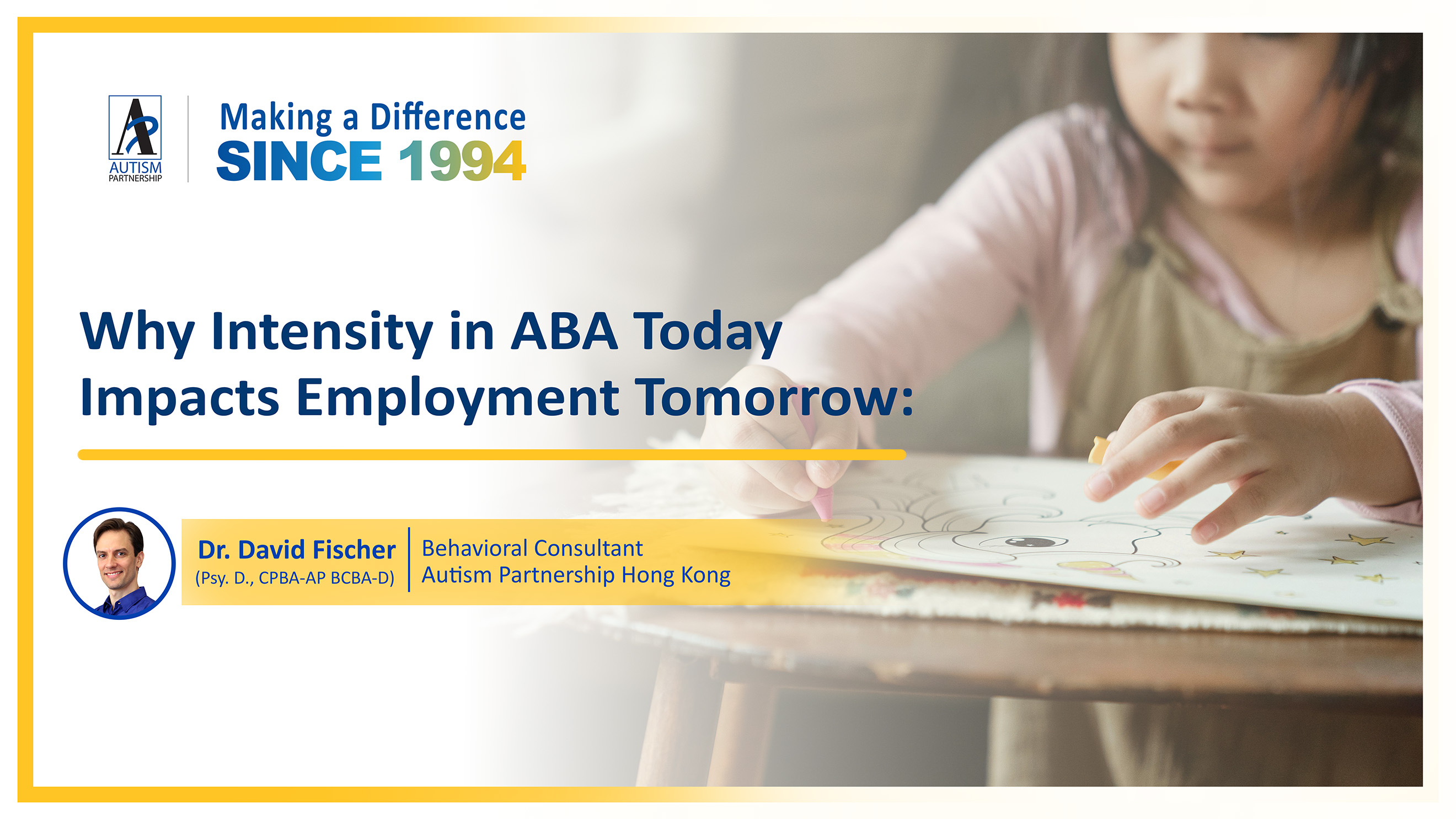 Why Intensity in ABA Today Impacts Employment Tomorrow - Autism Partnership